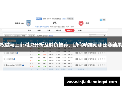 权健与上港对决分析及胜负推荐，助你精准预测比赛结果